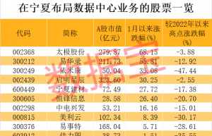 宁夏放大招 聚焦数据中心建设！这些上市公司抢先布局